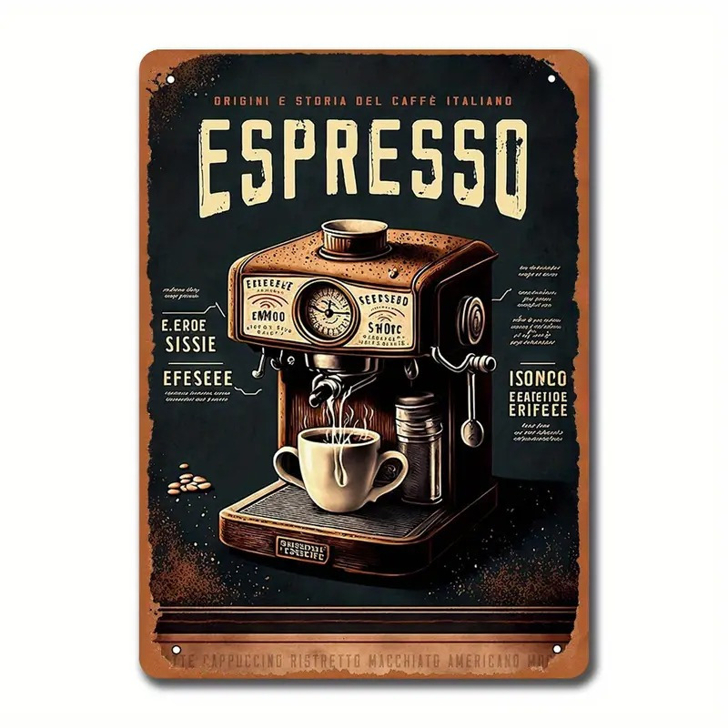 Coffee Equipment Brands - Ретро-металлическая табличка - 